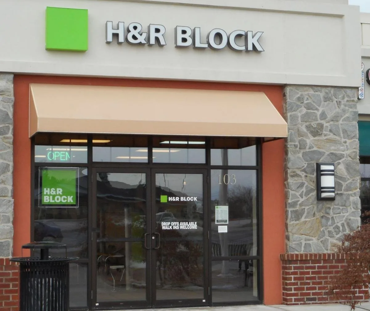 H&R Block commercial storefront suite 103